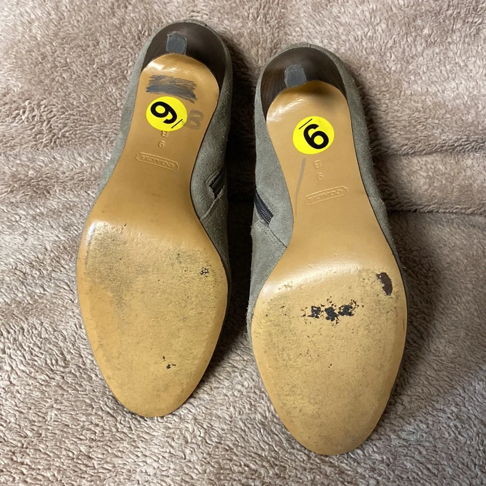 Coach Tan Suede Booties